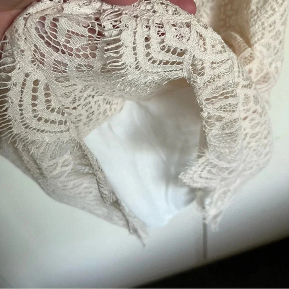 NWT Sundance Julia Blush Tiered Lace Dress Short Sleeves Size Large - Picture 5 of 13